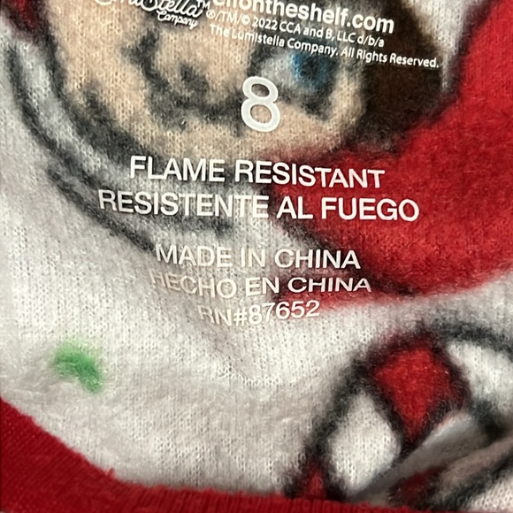 Elf on the Shelf Pajamas Kid’s Size 8 Christmas PJs 2 Piece Tops & Bottoms Soft - Picture 9 of 15